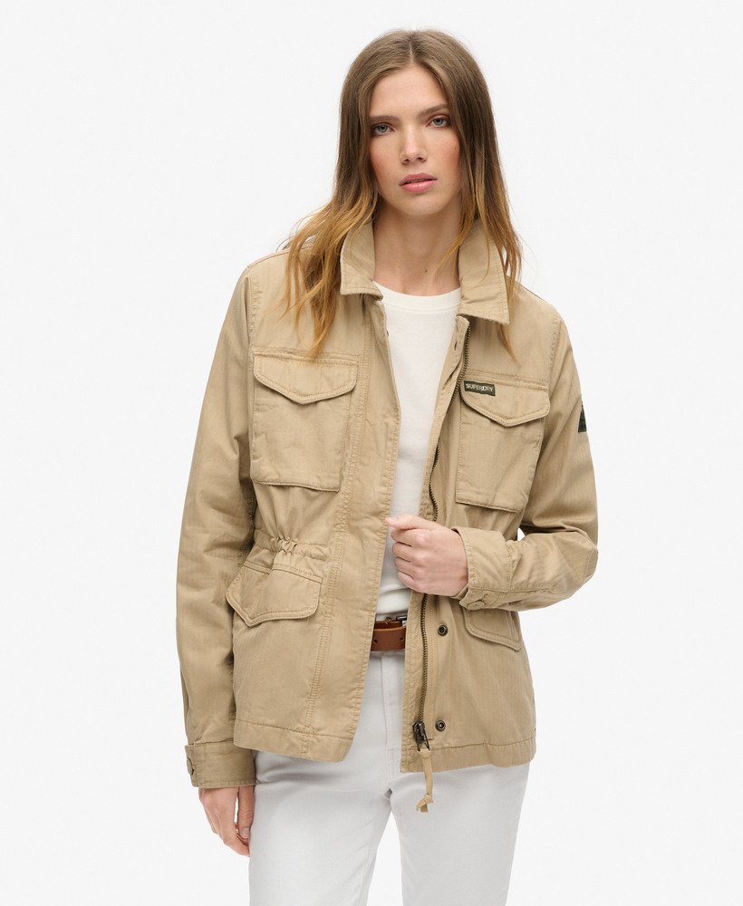 jaqueta militar m65 forrada na cor bege canyon.