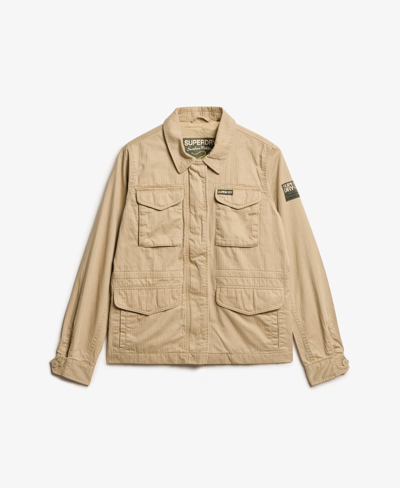 jaqueta militar m65 forrada na cor bege canyon.