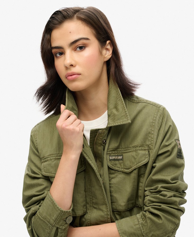 jaqueta militar m65 forrada na cor verde-oliva queimado