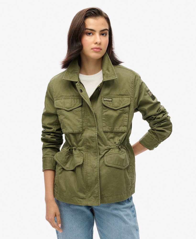 jaqueta militar m65 forrada na cor verde-oliva queimado
