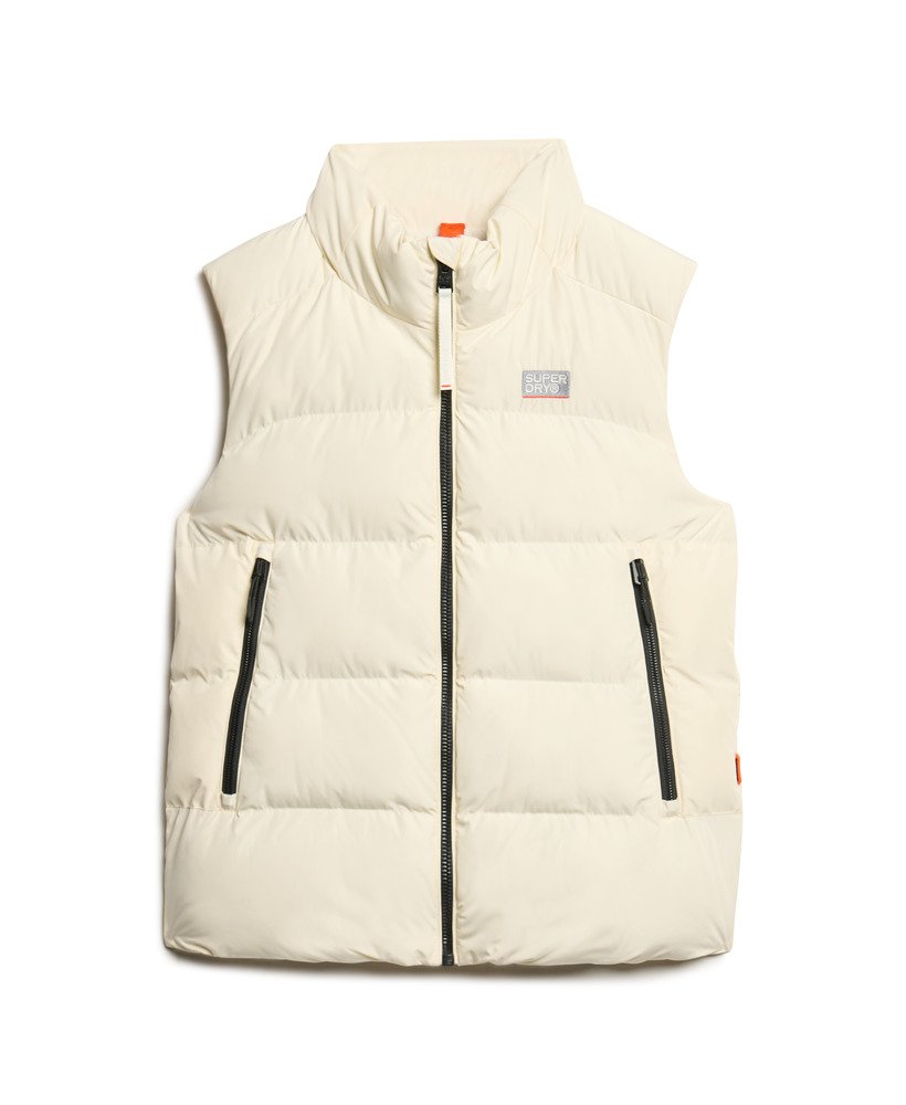 colete esportivo acolchoado na cor off white