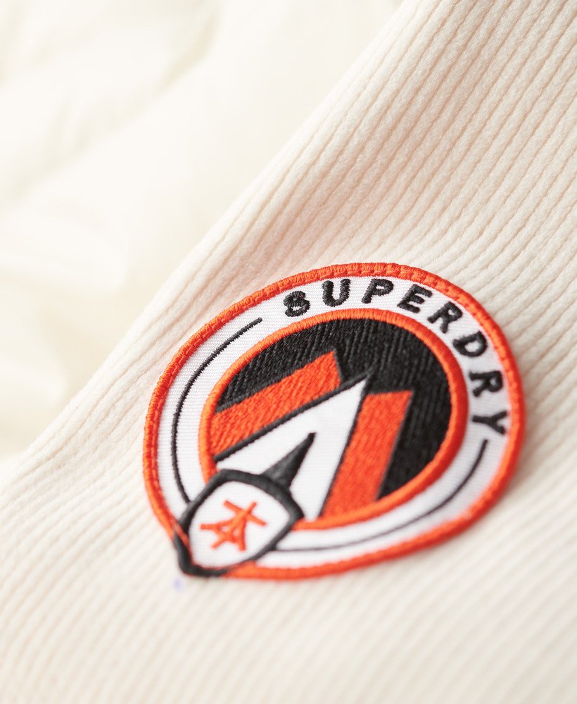 jaqueta bomber híbrida storm fuji com capuz na cor off white