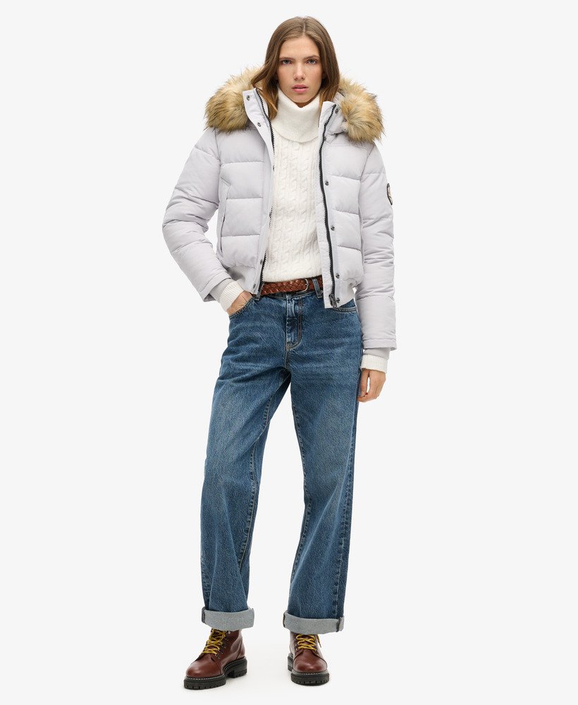 jaqueta bomber com capuz everest na cor cinza luar