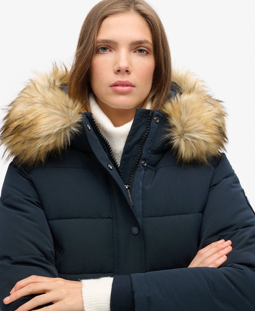 jaqueta bomber com capuz everest na cor nordic chrome navy
