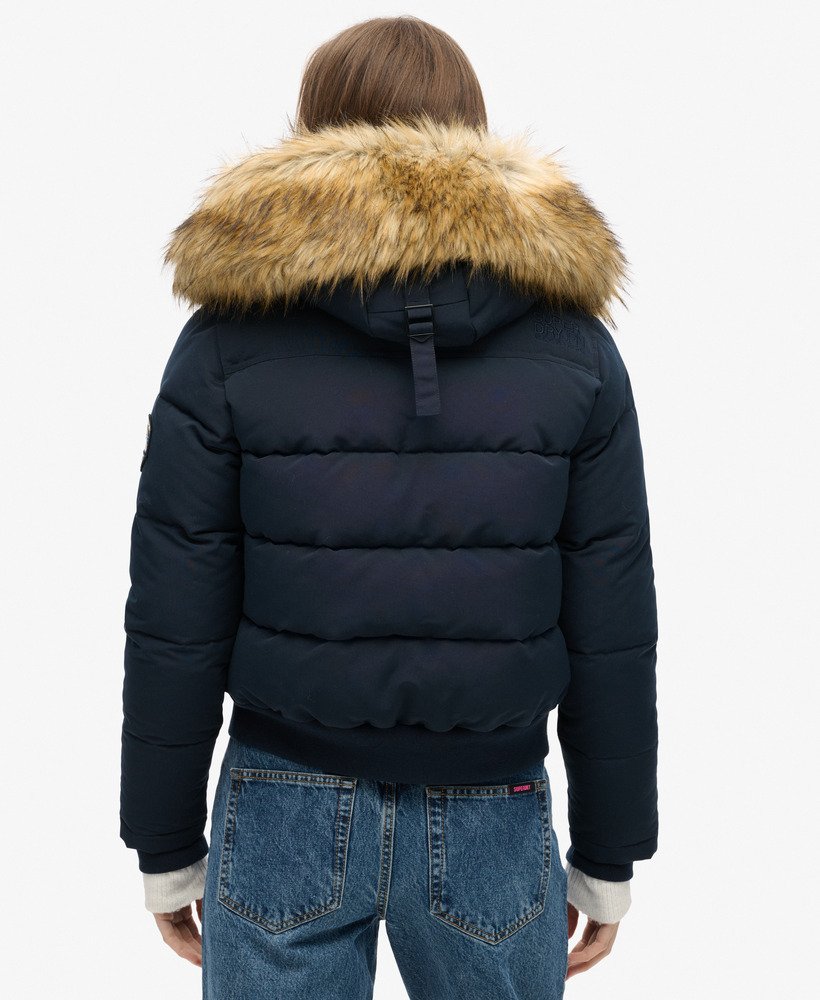 jaqueta bomber com capuz everest na cor nordic chrome navy