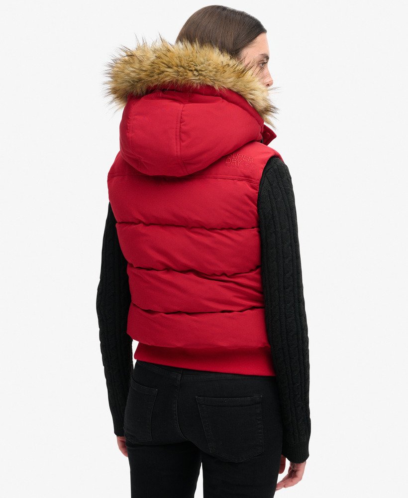 colete everest de pele sintética na cor vermelho barndoor