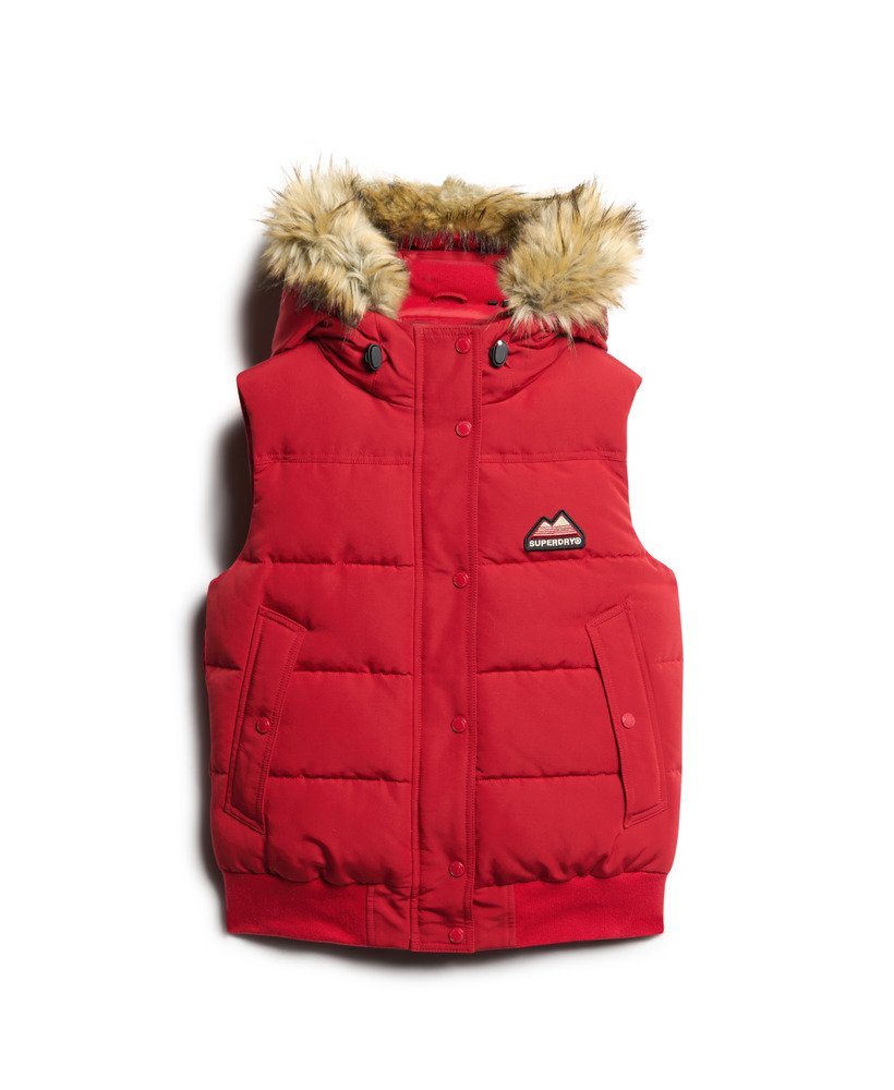 colete everest de pele sintética na cor vermelho barndoor