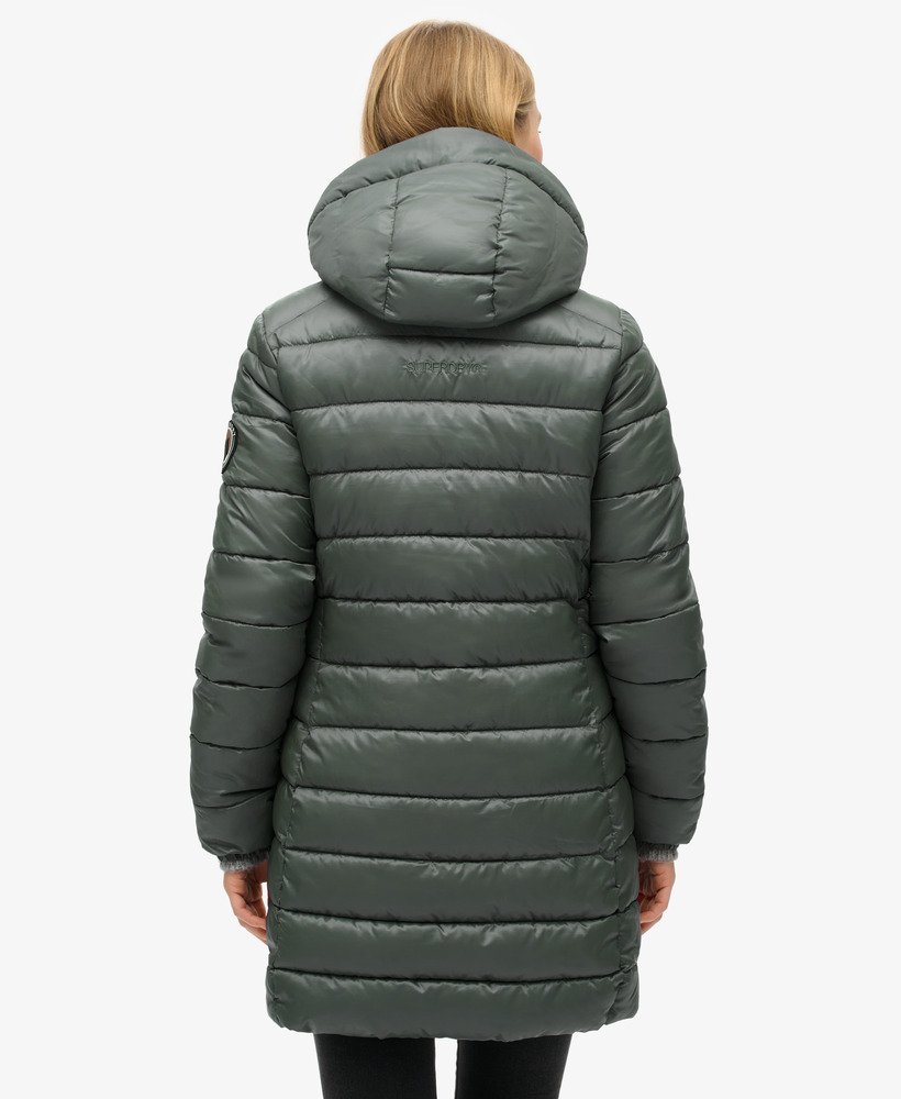 casaco fuji mid acolchoado com capuz na cor azul tempestuoso