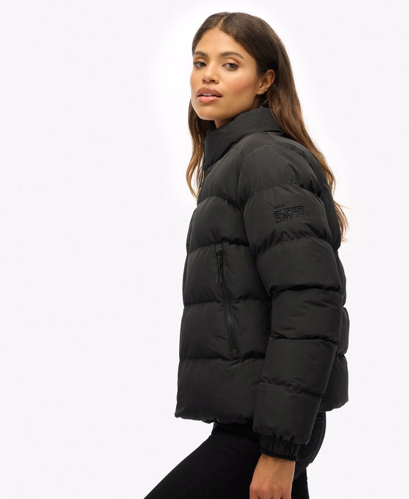 Jaqueta esportiva puffer sem capuz
