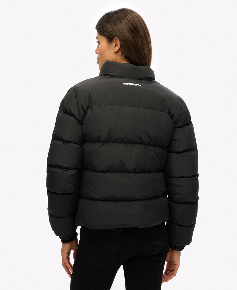 Jaqueta esportiva puffer sem capuz
