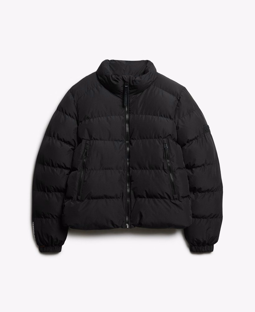 Jaqueta esportiva puffer sem capuz