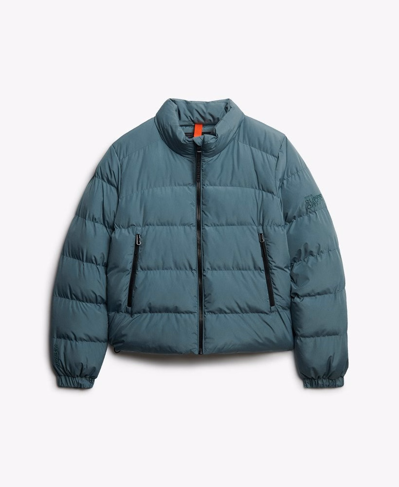 Jaqueta esportiva puffer sem capuz