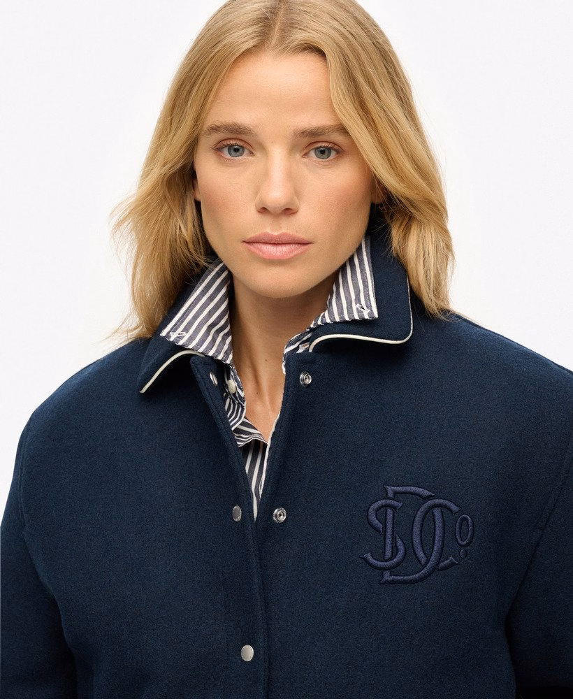Jaqueta bomber Country Club em lã mista