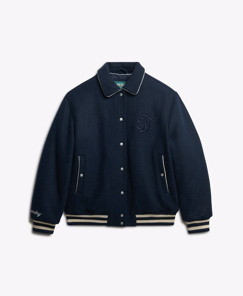 Jaqueta bomber Country Club em lã mista