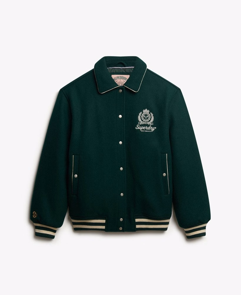 Jaqueta bomber Country Club em lã mista