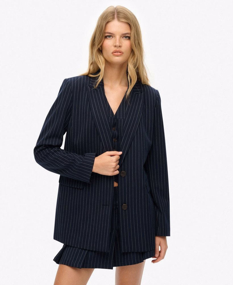 Blazer Boyfriend com Risca de Giz