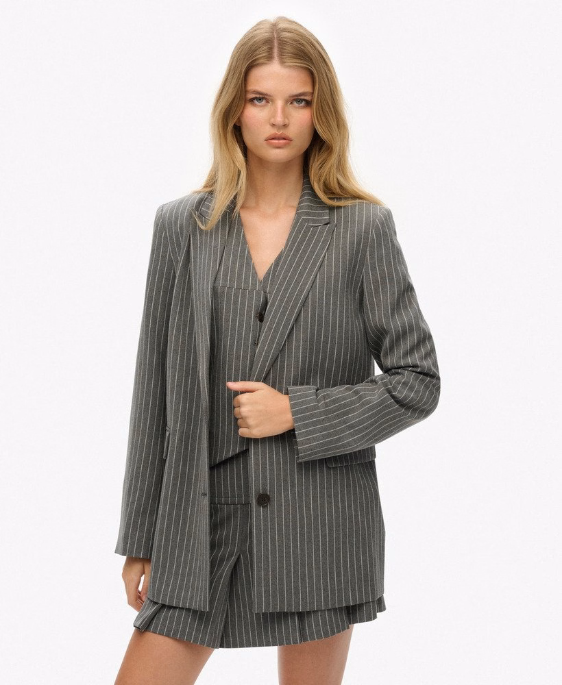 Blazer Boyfriend com Risca de Giz