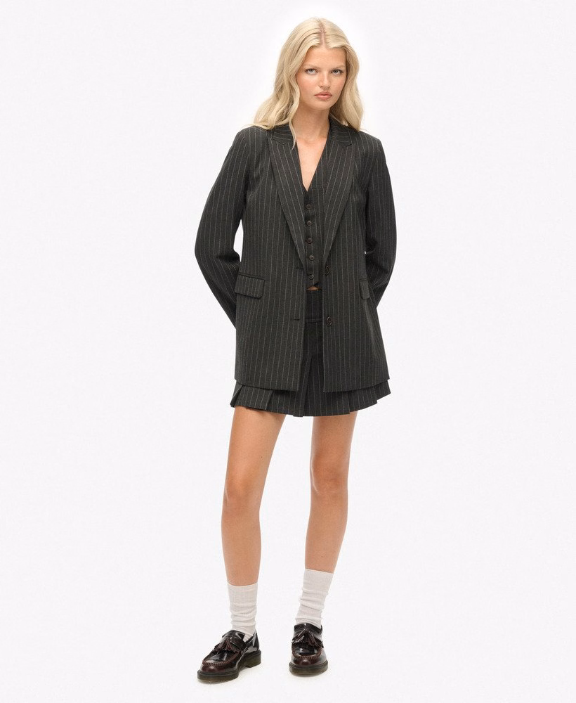 Blazer Boyfriend com Risca de Giz