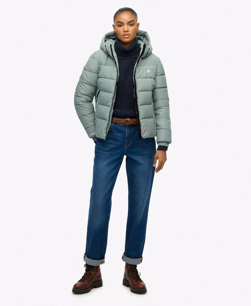 Jaqueta puffer esportiva com capuz Spirit