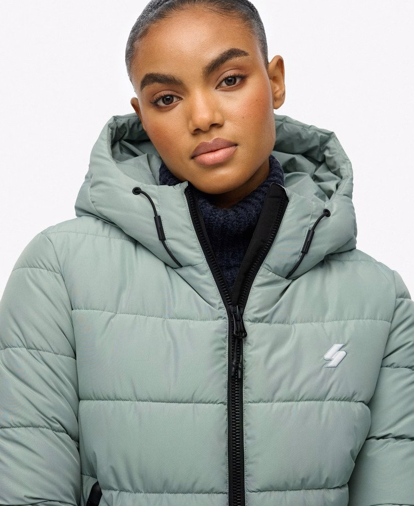 Jaqueta puffer esportiva com capuz Spirit