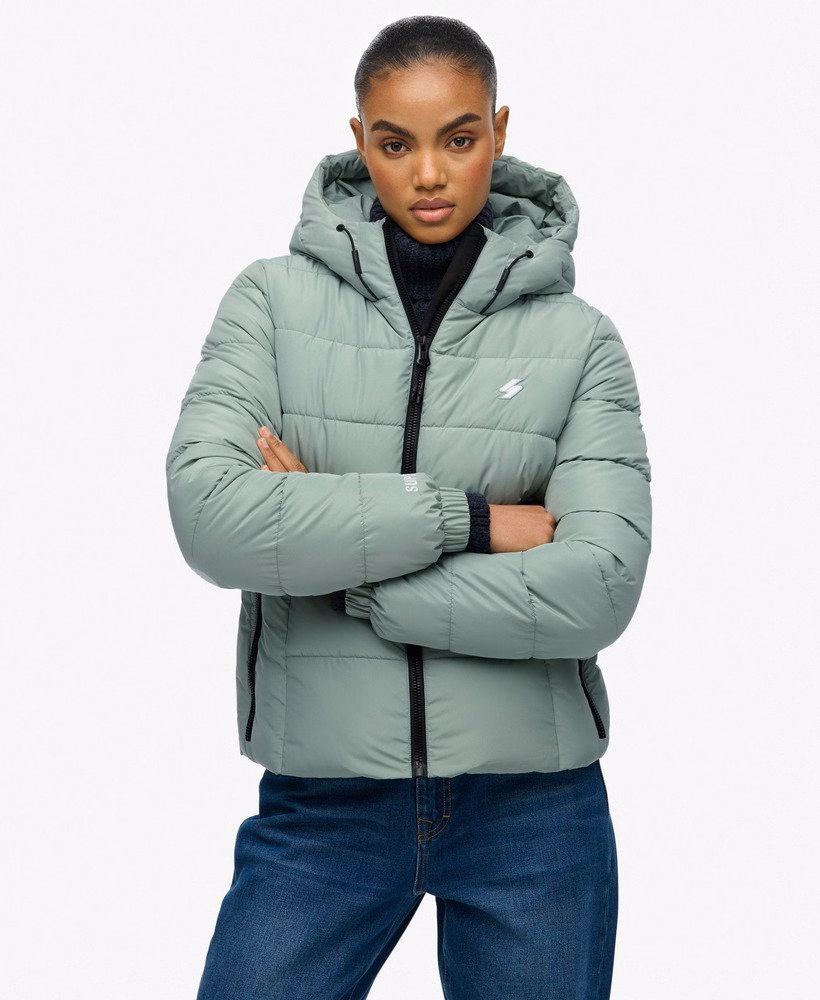 Jaqueta puffer esportiva com capuz Spirit