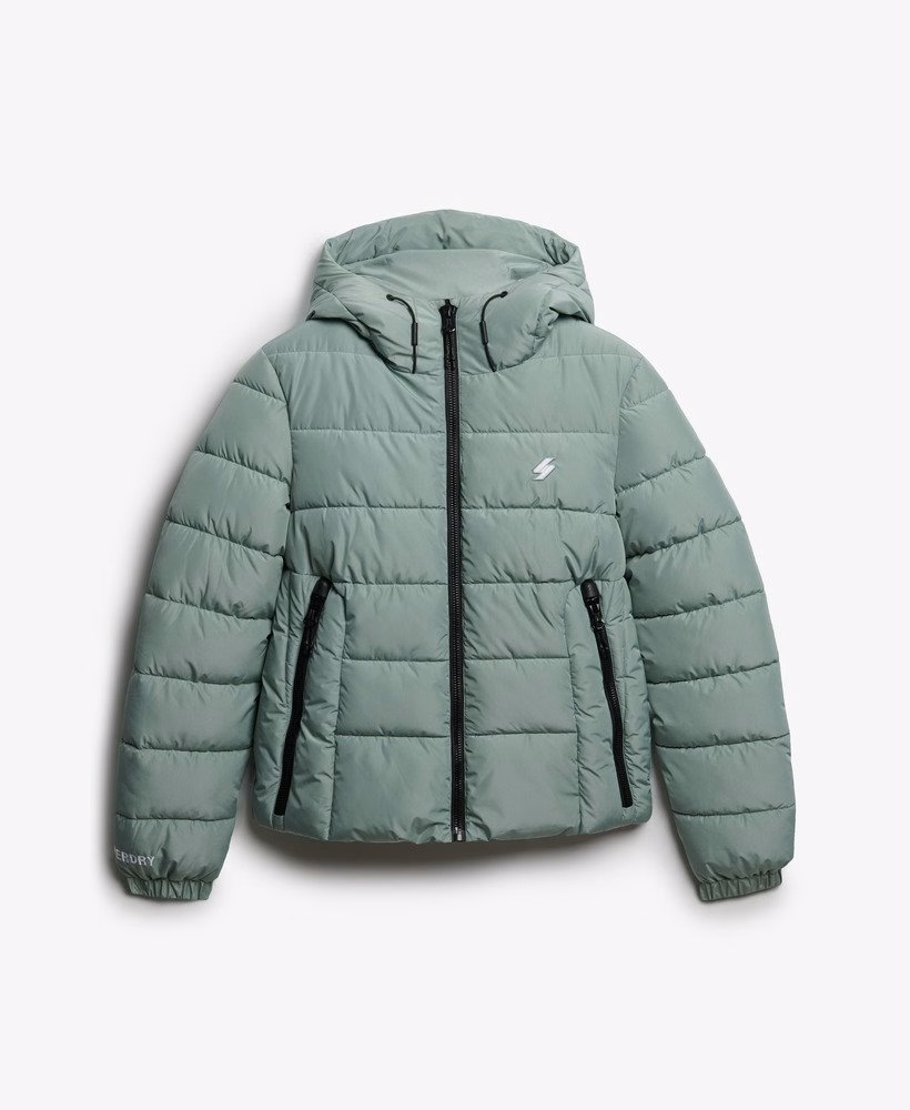 Jaqueta puffer esportiva com capuz Spirit