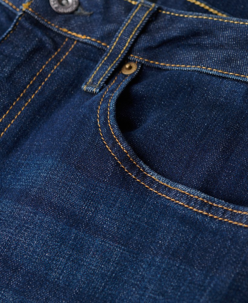 calça jeans vintage slim reta na cor rutgers dark ink