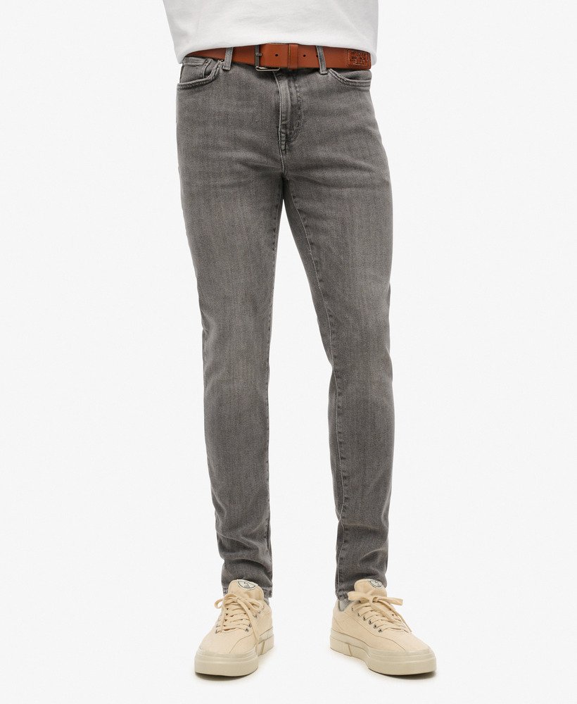 calça jeans skinny vintage na cor cinza usado clinton