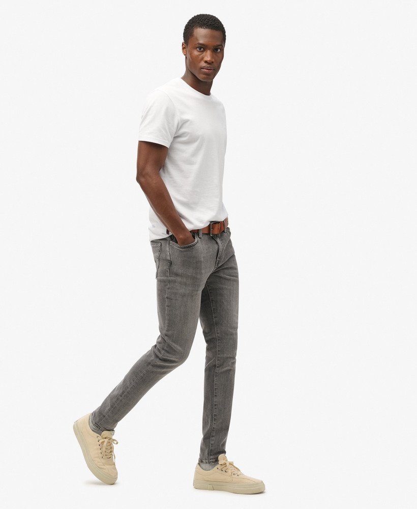 calça jeans skinny vintage na cor cinza usado clinton