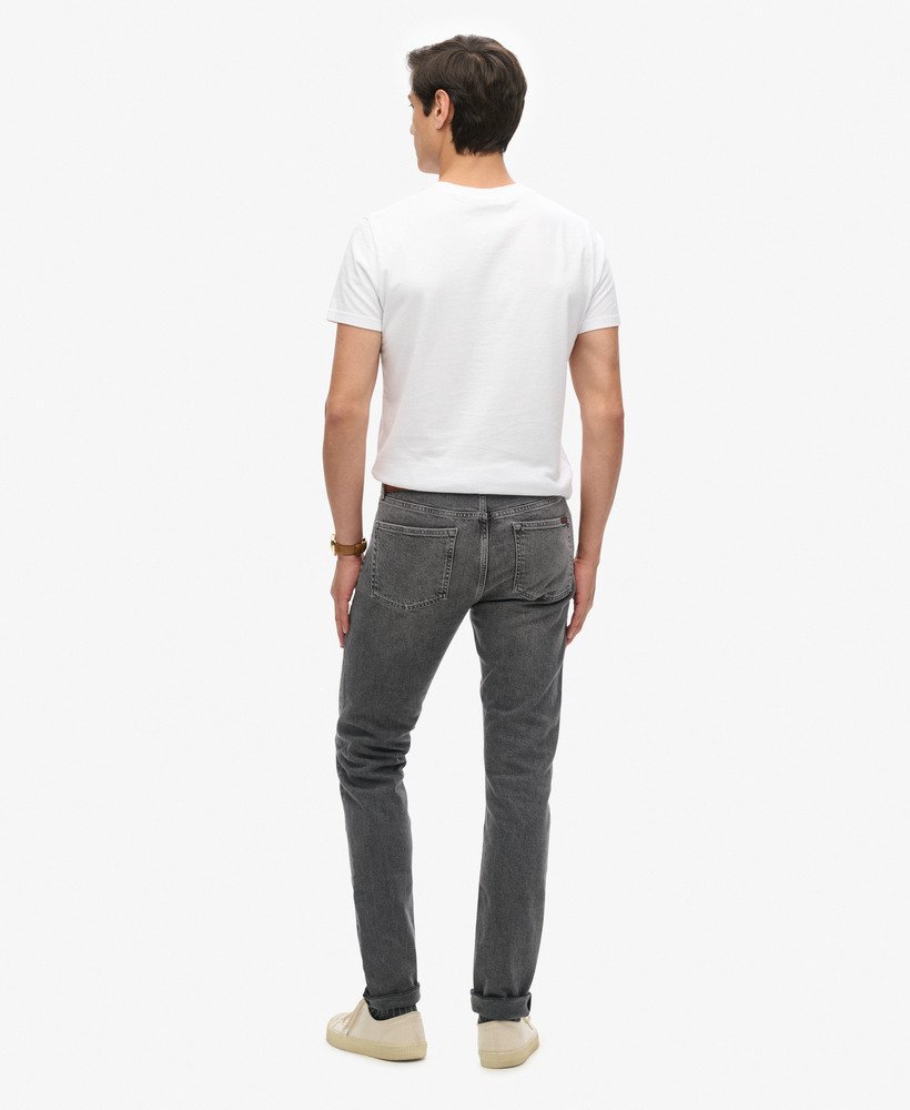 calça jeans vintage slim na cor cinza usado clinton
