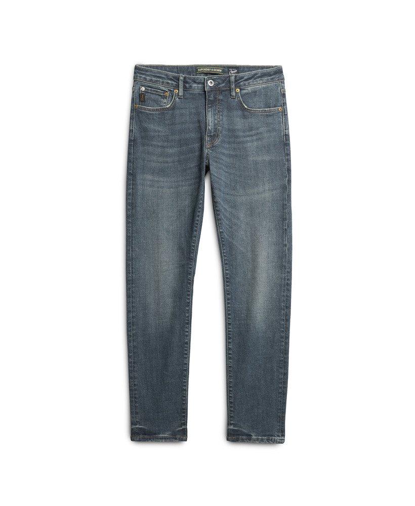 calça jeans vintage slim na cor azul médio mercer