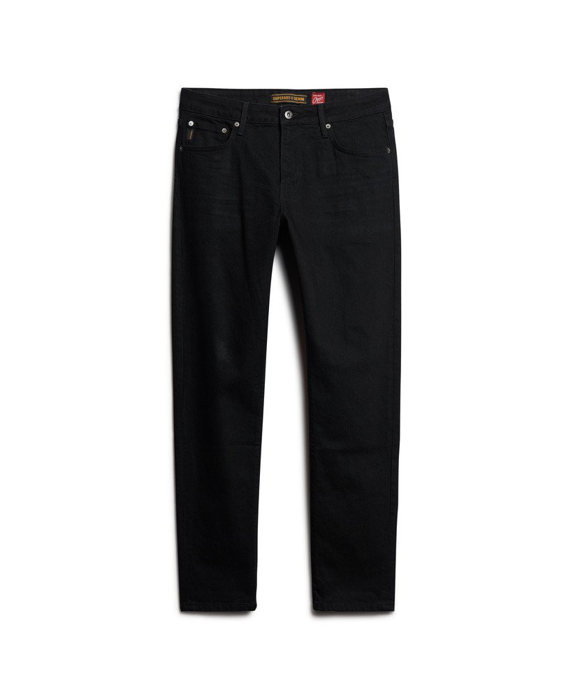 calça jeans vintage slim na cor preta lavada venom.