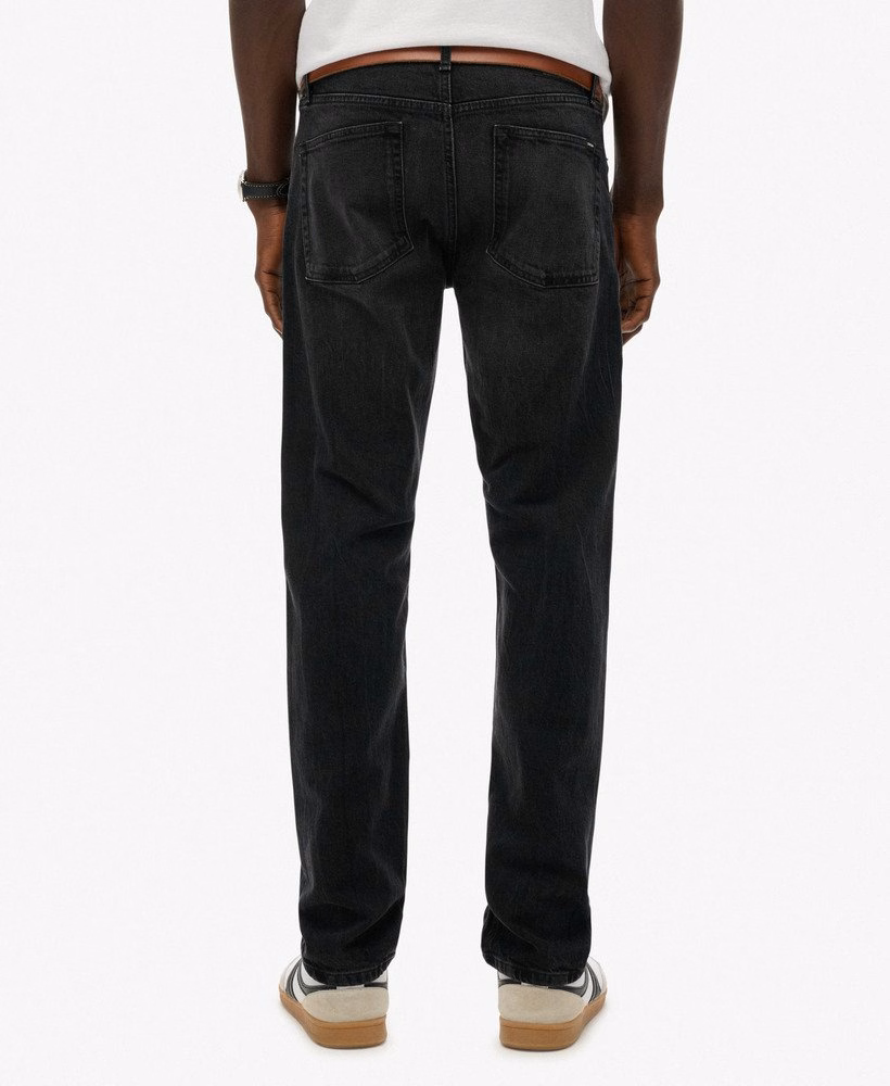 Calça jeans reta slim vintage de algodão orgânico