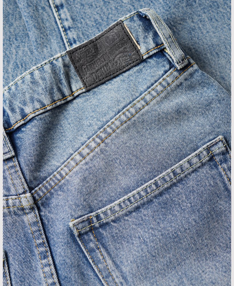 calça jeans de algodão orgânico de perna larga em houston mid vintage