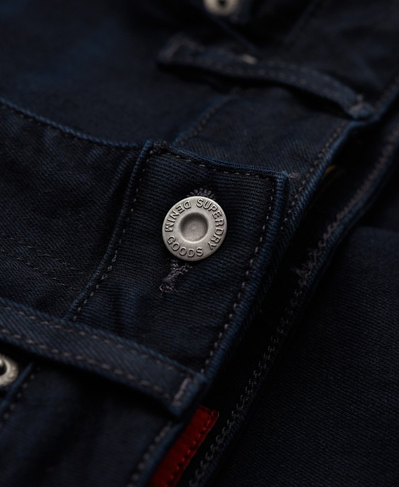 calça jeans skinny de cintura alta em algodão orgânico nas cores azul víbora e preto.