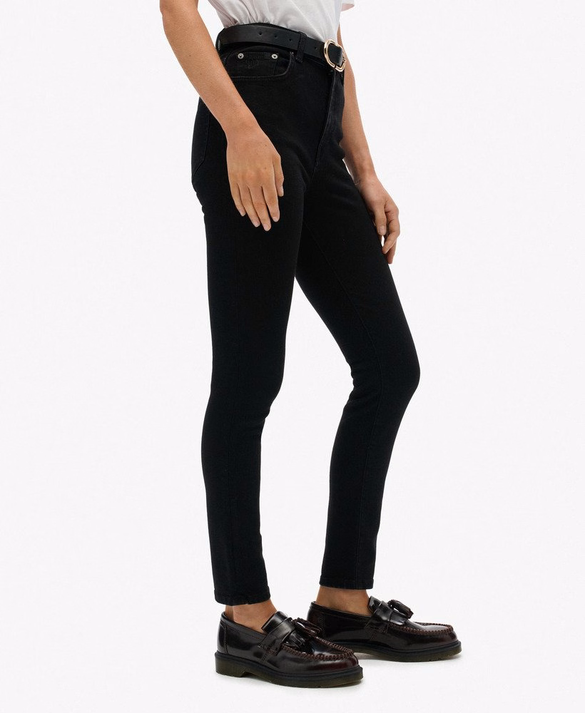 Calça jeans skinny de cintura alta em algodão orgânico