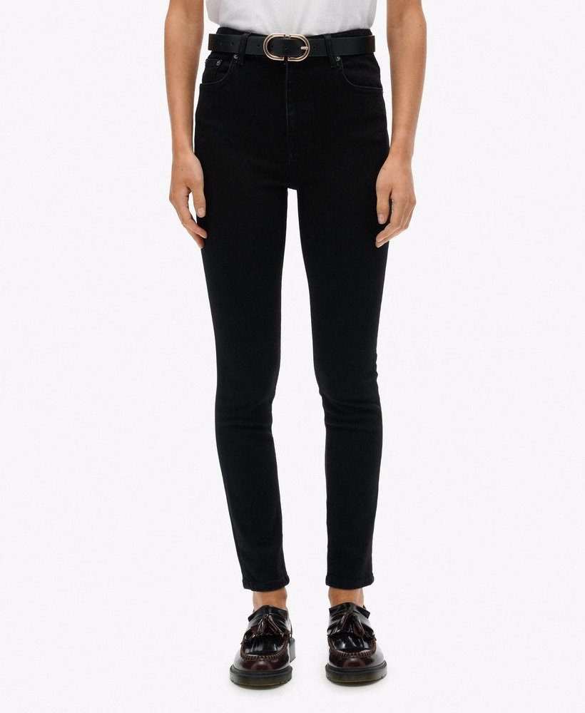 Calça jeans skinny de cintura alta em algodão orgânico