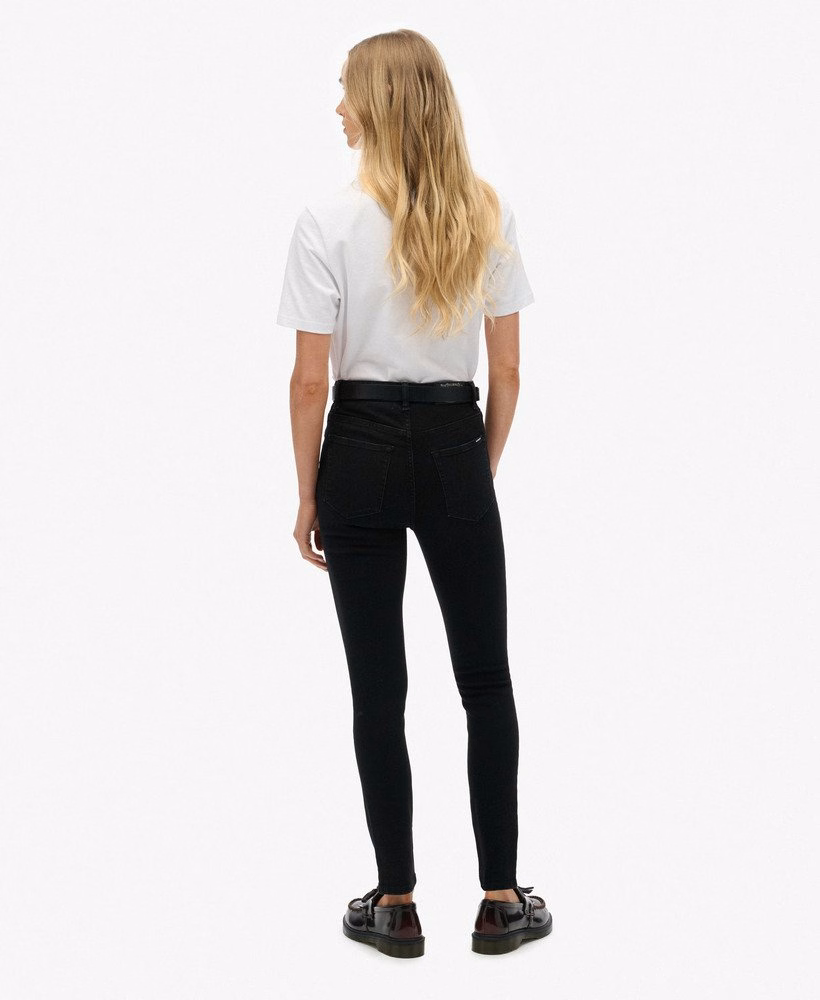 Calça jeans skinny de cintura alta em algodão orgânico