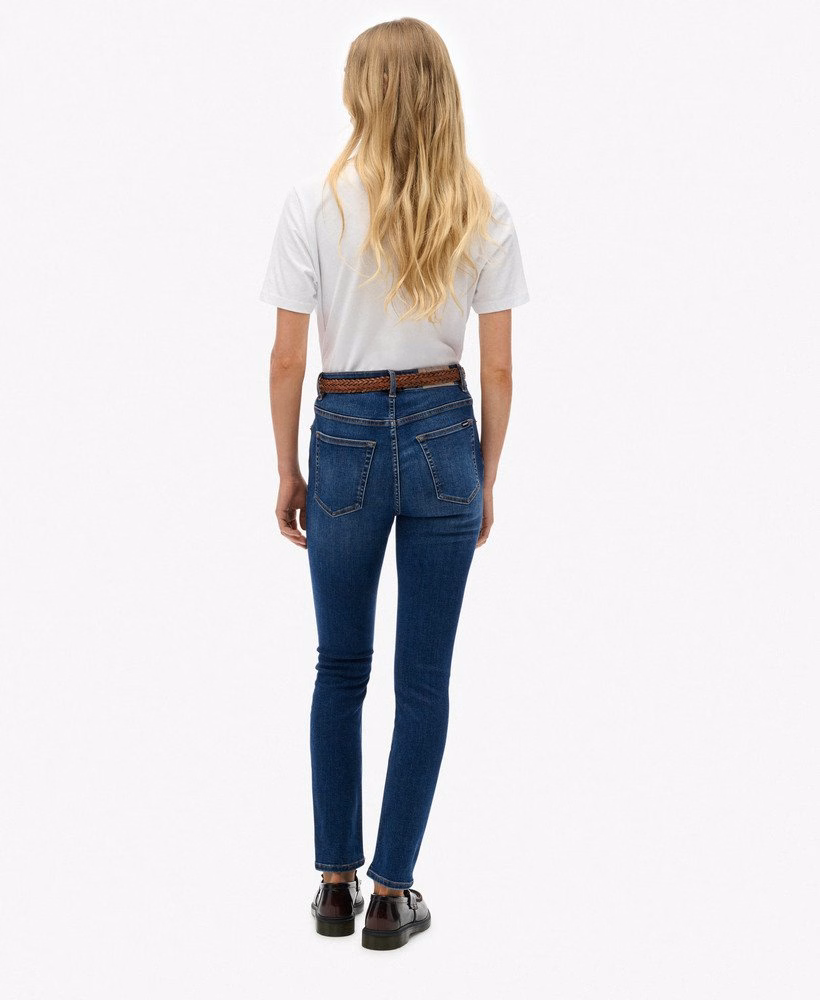 Calça jeans skinny de cintura alta em algodão orgânico