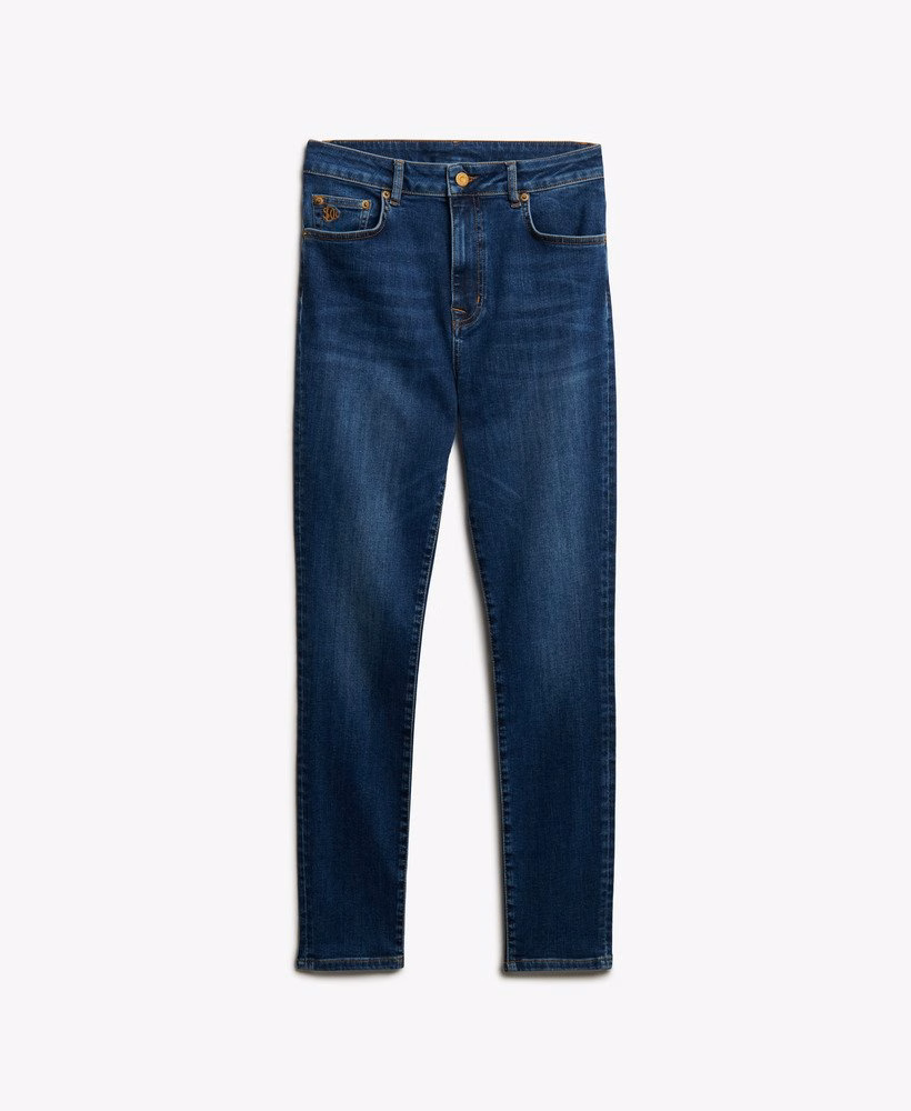 Calça jeans skinny de cintura alta em algodão orgânico