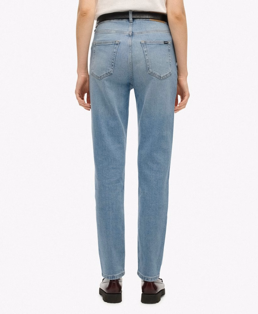 Calça jeans mom de cintura alta em algodão orgânico