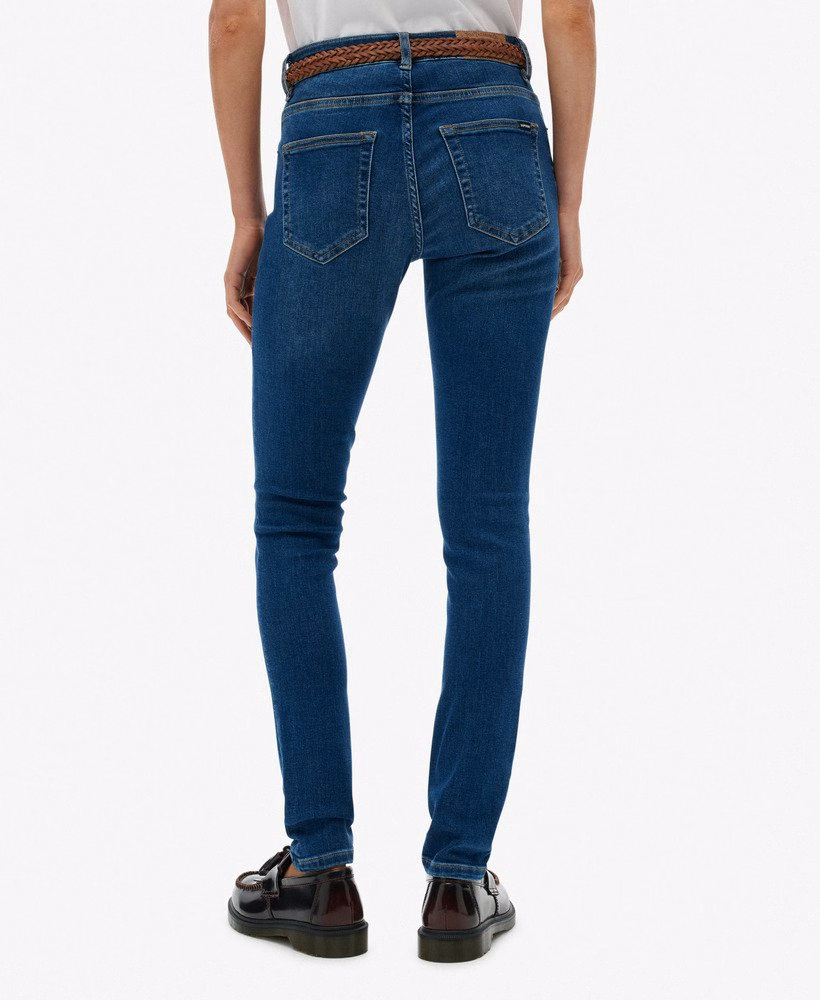 Calça jeans skinny de cintura média em algodão orgânico