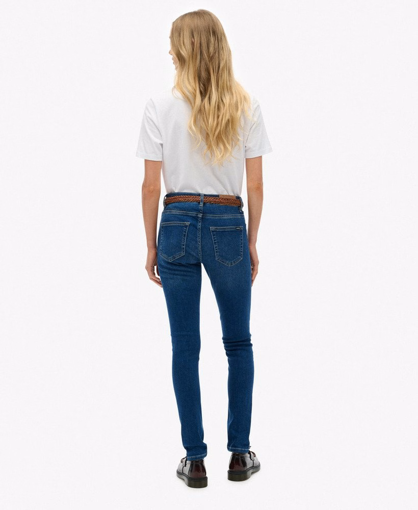 Calça jeans skinny de cintura média em algodão orgânico