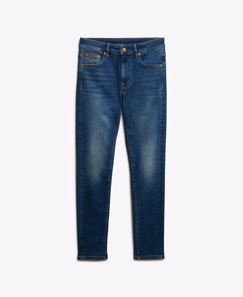 Calça jeans skinny de cintura média em algodão orgânico