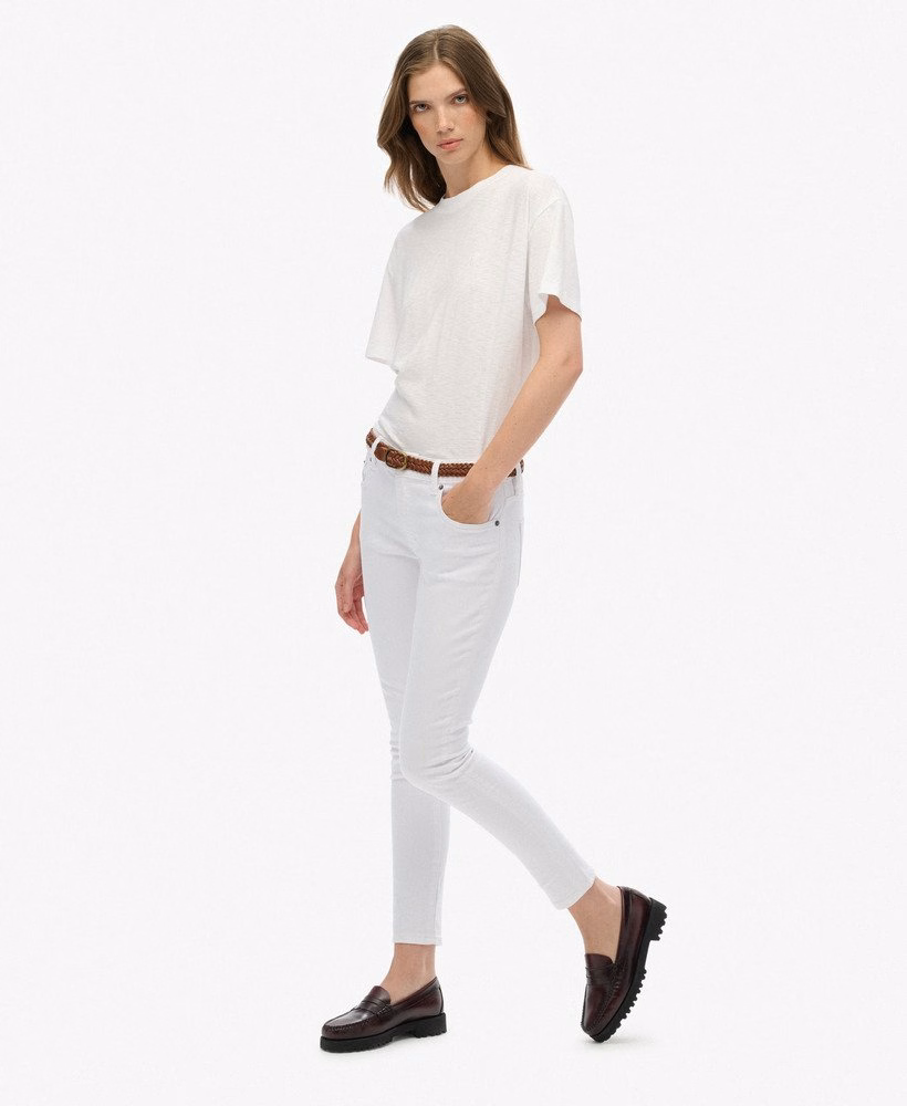 Calça jeans skinny de cintura média