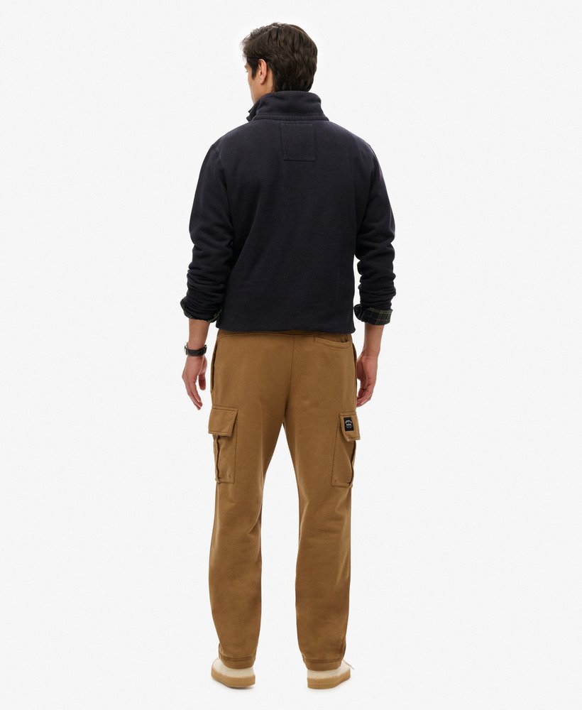 calças jogger cargo relaxadas em camel clássico