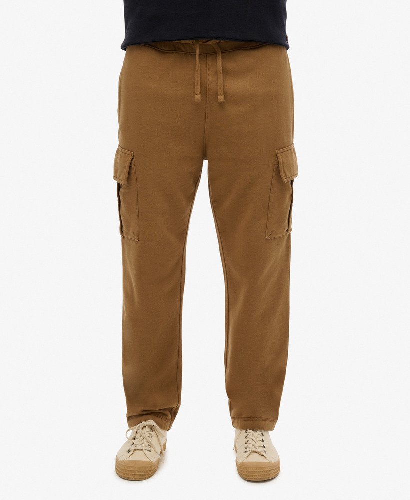 calças jogger cargo relaxadas em camel clássico