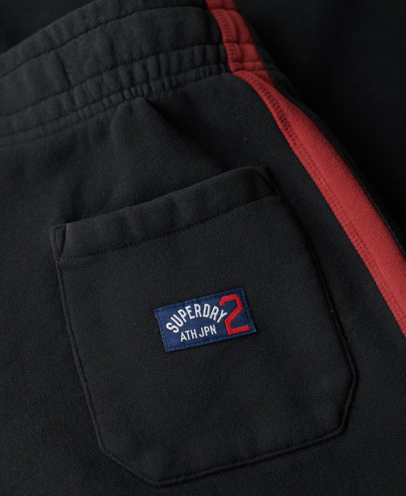 calça jogger reta essential logo em pretobordô intenso