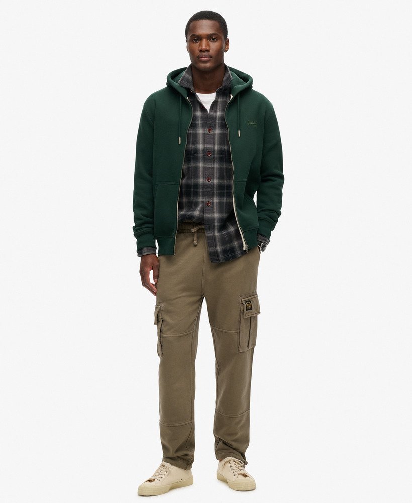 calça jogger cargo relaxada em marrom morel lavado