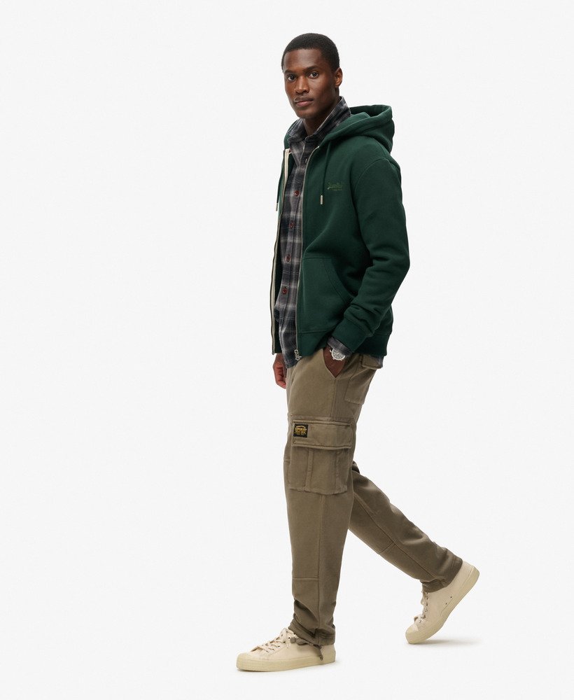 calça jogger cargo relaxada em marrom morel lavado
